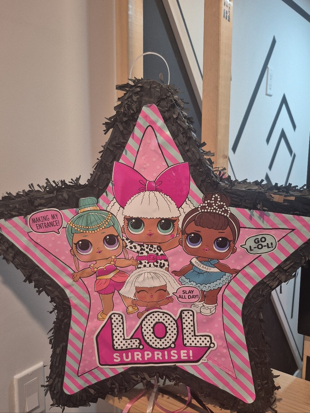 L.O.L SURPRISE! 23 Inch STAR SHAPED PULL STRING PINATA (1)Birthday Party NEW